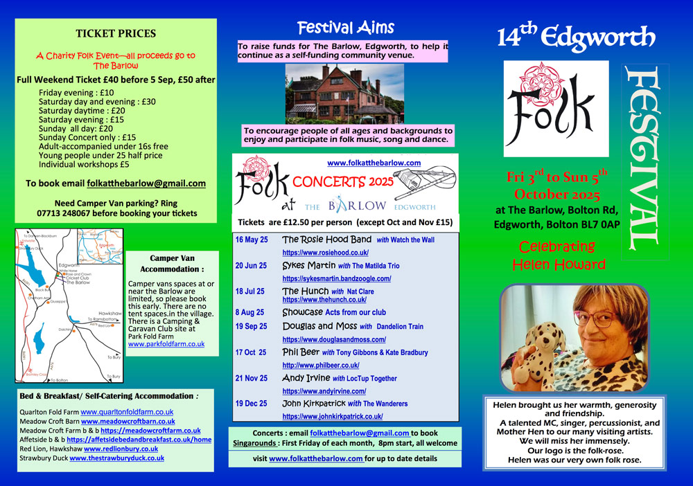Barlow Folk’s Edgworth Festival